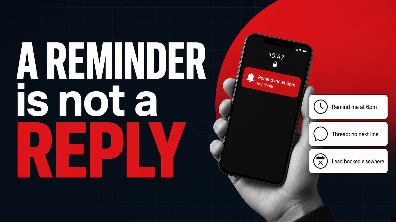 A reminder is not a reply
